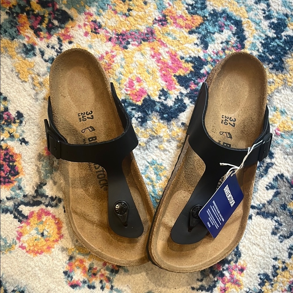 Birkenstock Black Gizeh EVA Thong Sandals